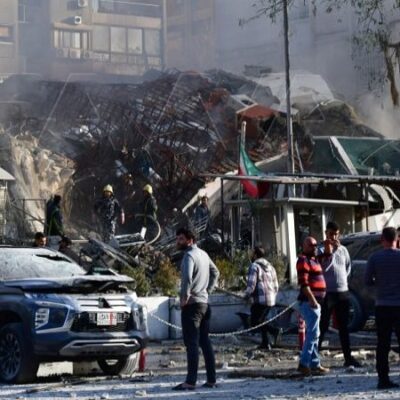 شهداء-وجرحى-إثر-عدوان-صهيوني-استهدف-مبنى-القنصلية-الإيرانية-في-دمشق