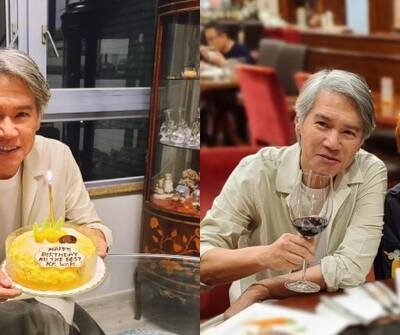 林嘉華67歲留港慶生-面色紅潤舉杯暢飲