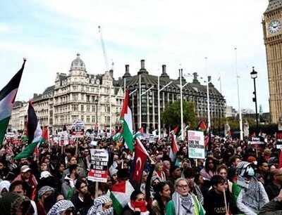 استمرار-خروج-المظاهرات-المتضامنة-مع-غزة-في-عدد-من-المدن-البريطانية