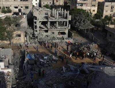 الاحتلال-ينفذ-سلسلة-غارات-على-شارع-10-في-حي-الزيتون-جنوب-غزة