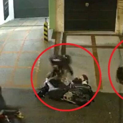 indignante-video:-fuerte-emboscada-de-motoladrones-que-roban-y-golpean-a-mujeres-en-moto