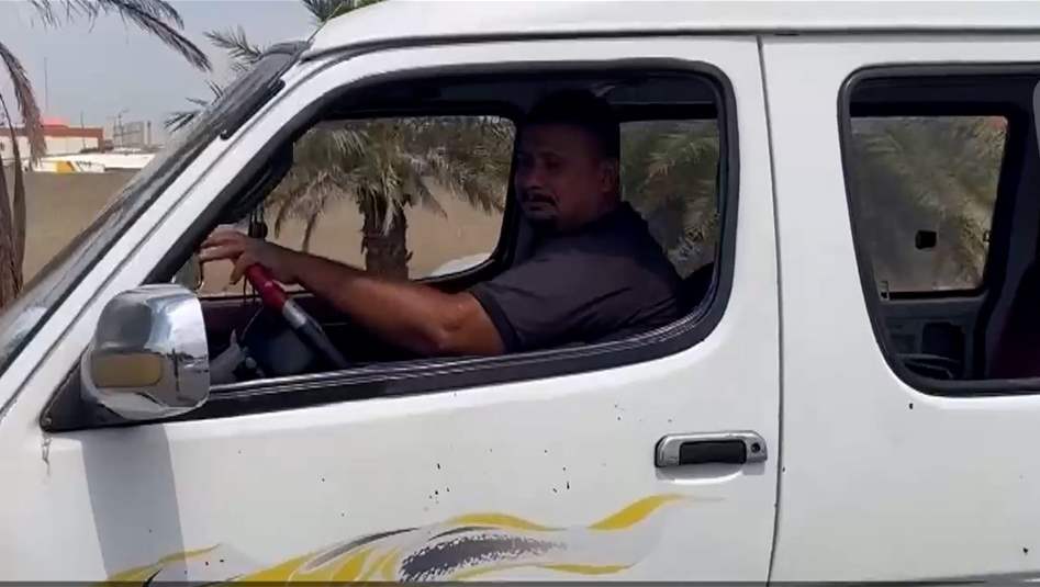 علاء-قاسم-يقود-سيارة-نقل-بساقٍ-واحدة.-فهذا-ما-حصل-معه!!