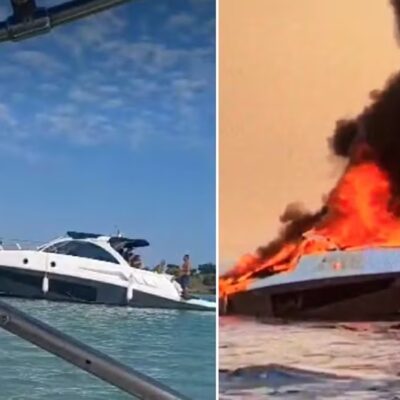 video:-passageiros-pulam-no-mar-apos-incendio-em-lancha-no-rj