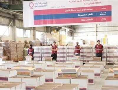 قطر-تطلق-حملة-تسيير-طرود-غذائية-لغزة-من-الأردن