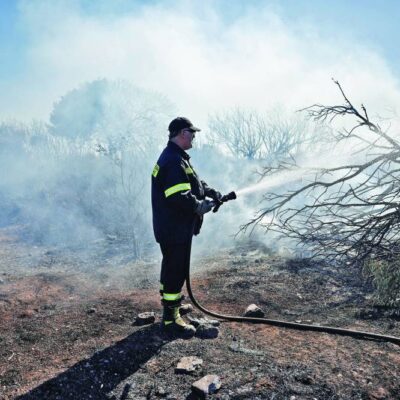 greece-tames-wildfire-near-athens,-arson-suspected