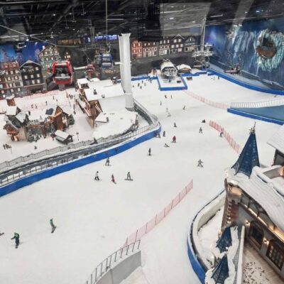 world’s largest indoor ski resort opens in shanghai as china logs hottest month