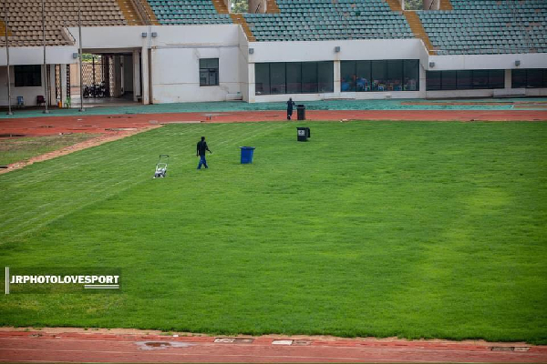 essipong-and-aliu-mahama-stadium-re-grassed-as-renovations-take-place