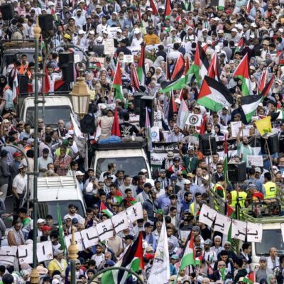 thousands-stage-pro-palestinian-protests-worldwide,-on-eve-of-oct-7-anniversary